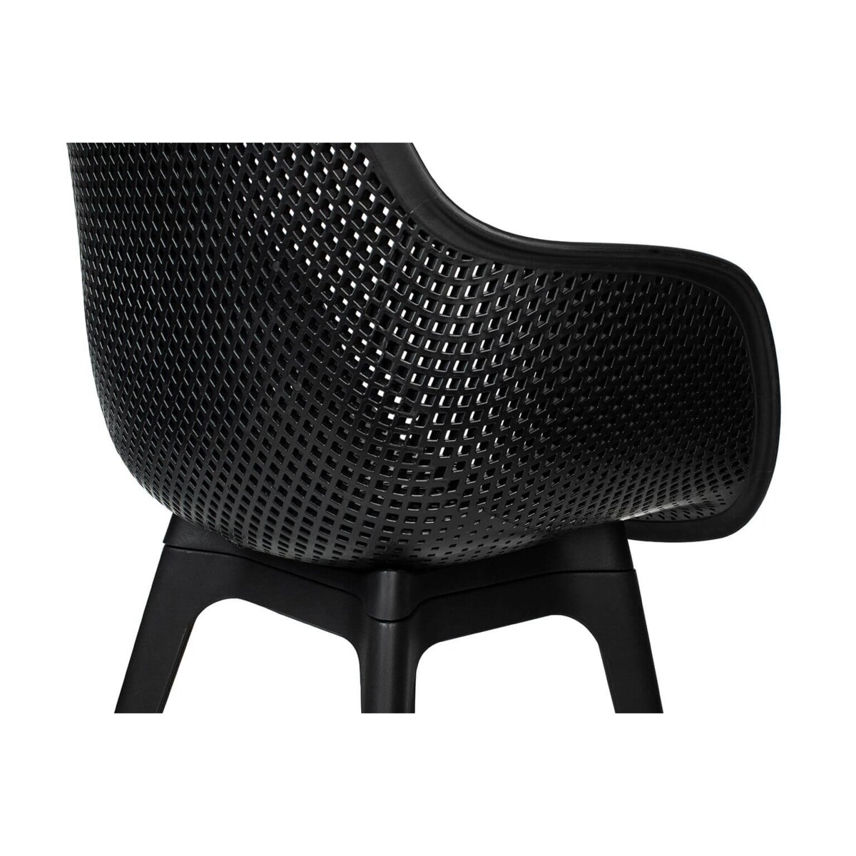 Ażurowe krzesło LANDI KH010100225 przed dom czarne