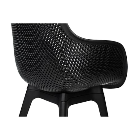 Ażurowe krzesło LANDI KH010100225 przed dom czarne
