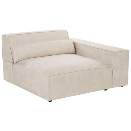 Moduł narożny welurowy lewostronny beżowy HELLNAR