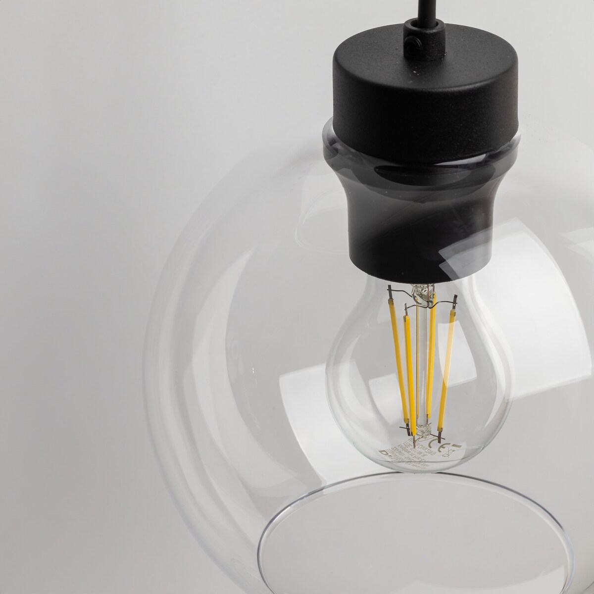 Kinkiet ścienny TK Lighting CUBUS Transparent 10245 czarny E27 nowoczesny