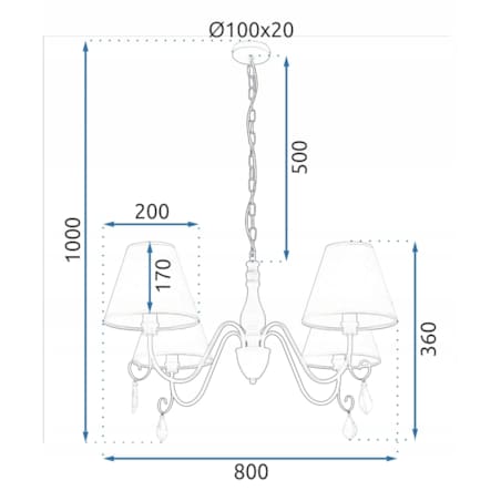 Lampa Sufitowa Wisząca Metal Kryształ Szara Grey