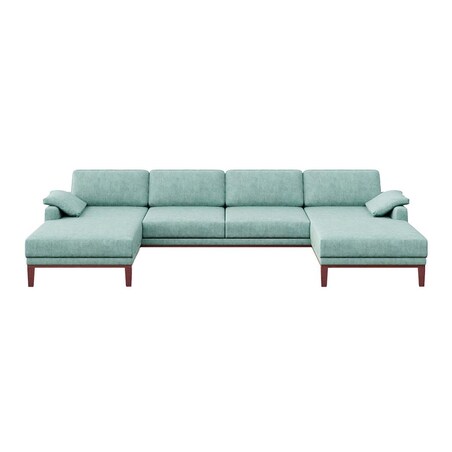 Sofa narożna podwójna Musso miętowa