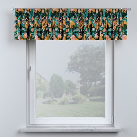 Lambrekin na taśmie marszczącej 130x40 zielony