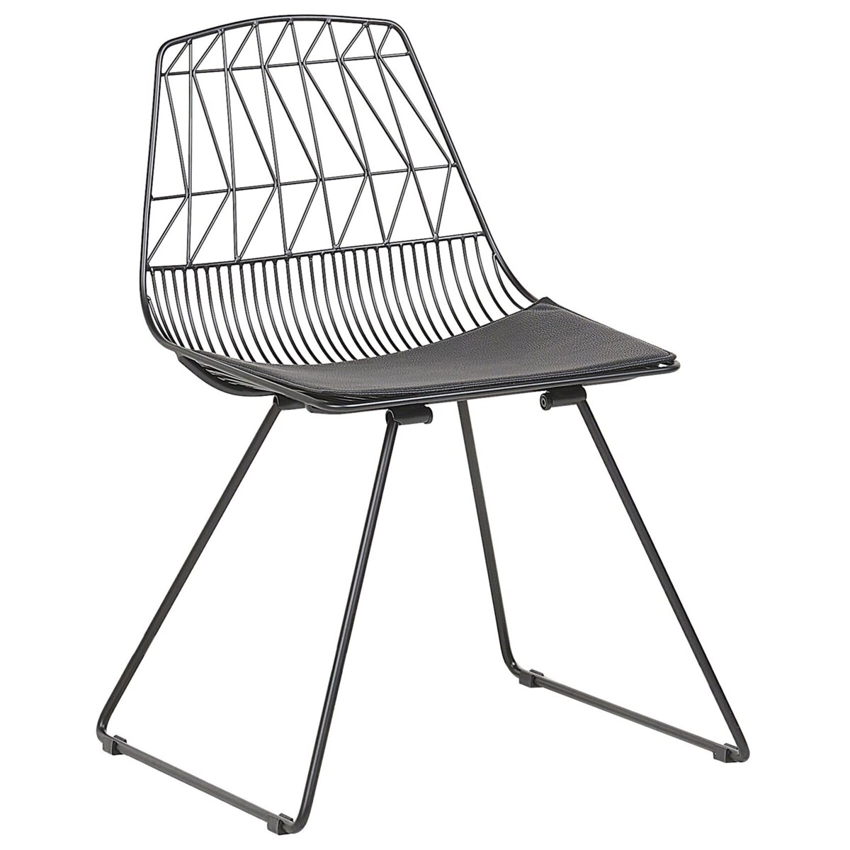 Zestaw 2 krzeseł do jadalni HARLAN Metal Czarny