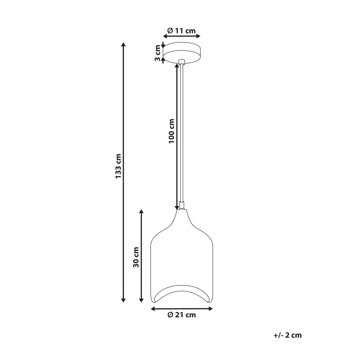 Lampa wisząca PANDU Drewno mango Jasnobrązowy