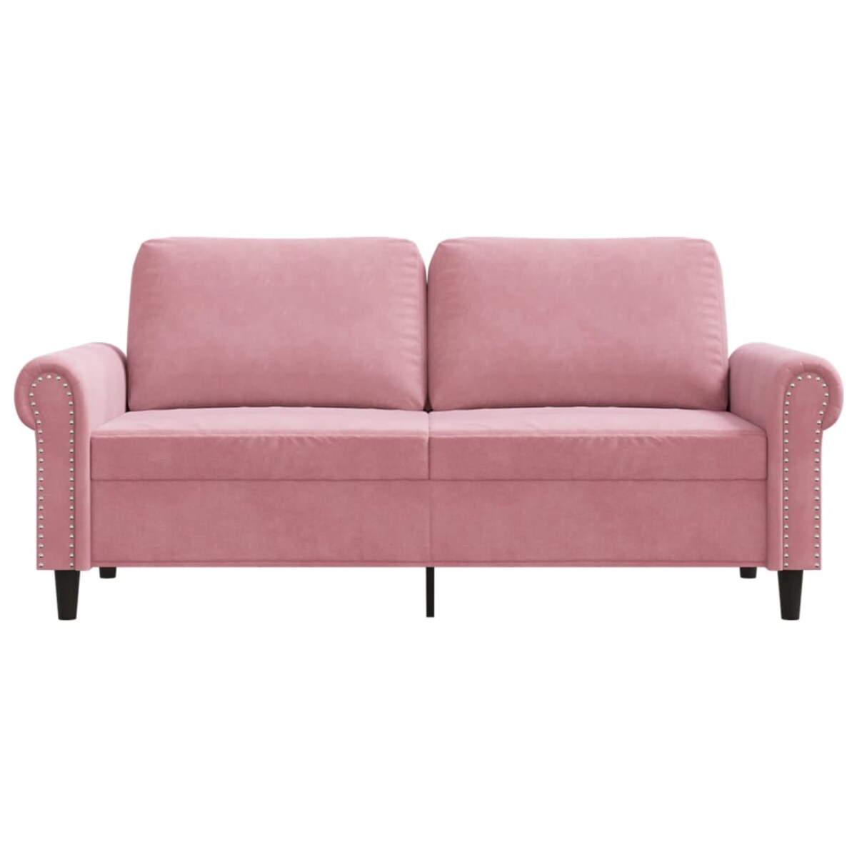 vidaXL Sofa 2-osobowa, różowy, 140 cm, tapicerowana aksamitem