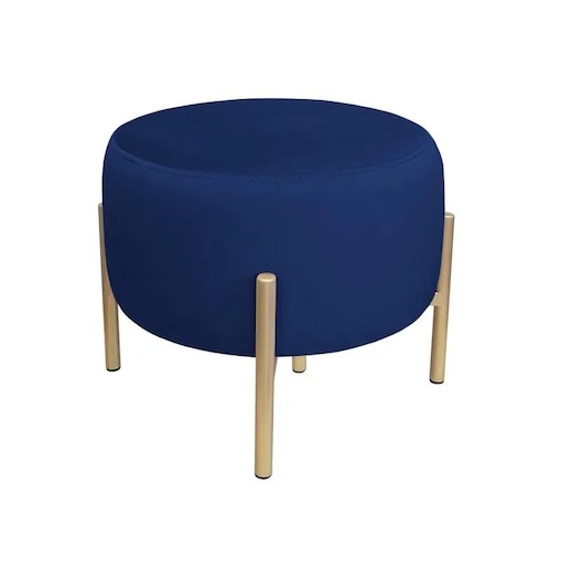 Pufa WILFRED MG VELVET granatowa/złota