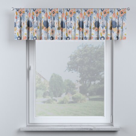 Lambrekin na taśmie marszczącej 390x40 niebieski