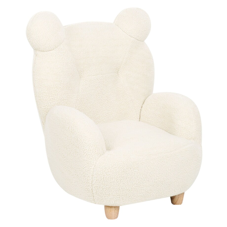 Fotel dziecięcy miś boucle biały MELBU