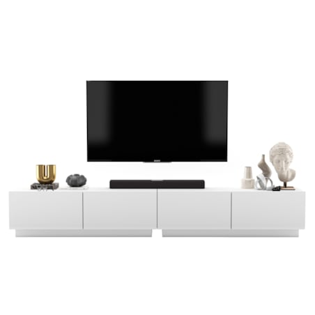 Szafka RTV Loft Stojąca / Wisząca Komoda RTV Biały MAT 240 cm