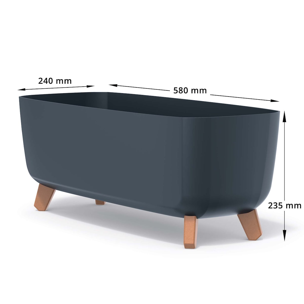 Donica Na Cmentarz Skrzynka Korytko Doniczka Na Wszystkich Świętych Gracia Case 58 Cm Antracyt