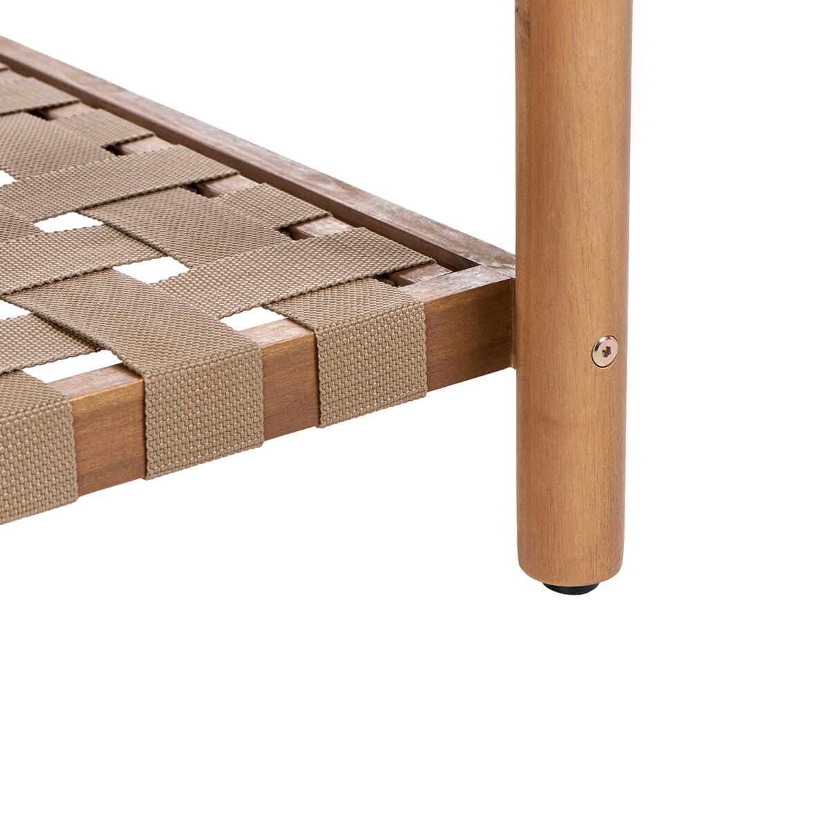 Stolik kawowy ogrodowy z półką MILZANO 70 cm 70 cm Drewno akacjowe Brązowy
