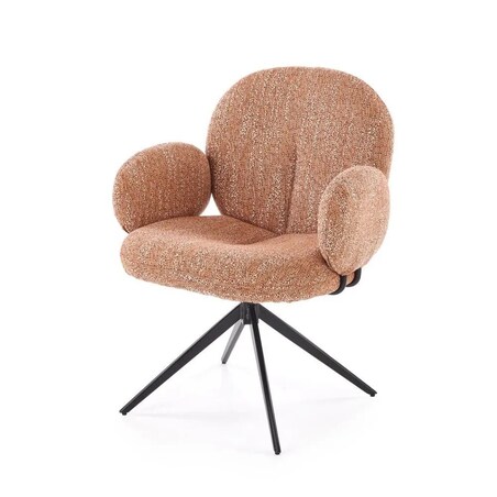 Krzesło tapicerowane K568 cynamonowe obracane