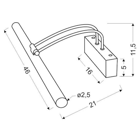Galeryjka LAMPA ścienna RENOIR 21-69726 Candellux regulowana OPRAWA kinkiet LED 8W 4000K metalowy satyna złoty