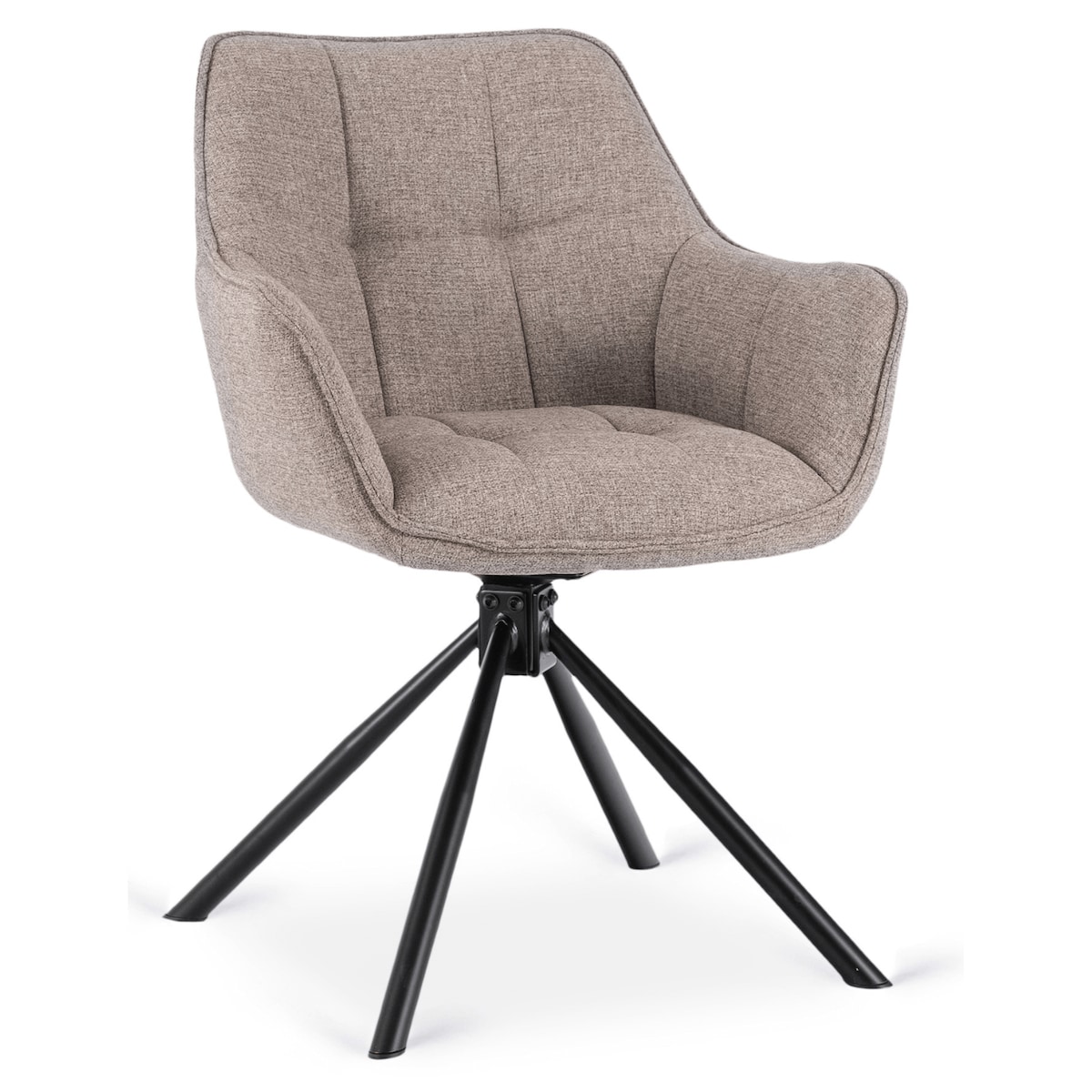 Krzesło Tapicerowane Obrotowe Kubełkowe Do Jadalni Salonu Cappucino PEONY 2