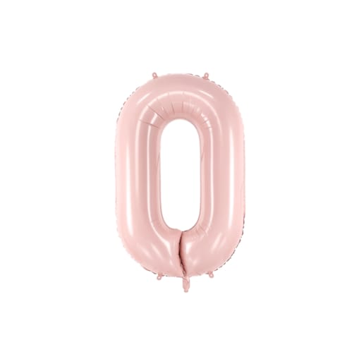 Balon foliowy Cyfra ''0'', 72cm, jasny różowy