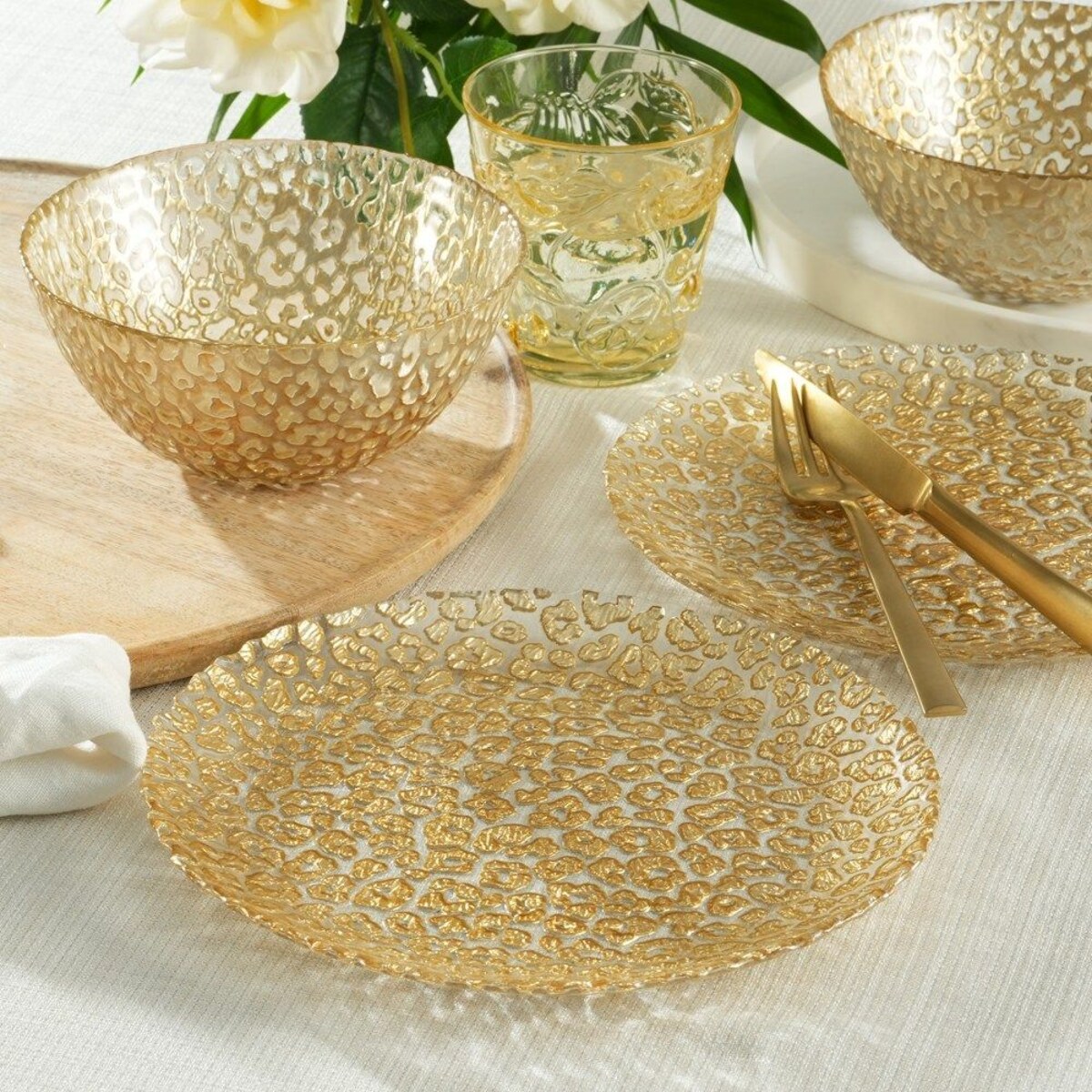VILLA ITALIA Talerz do ciasta szklany 27 cm PUNTINI