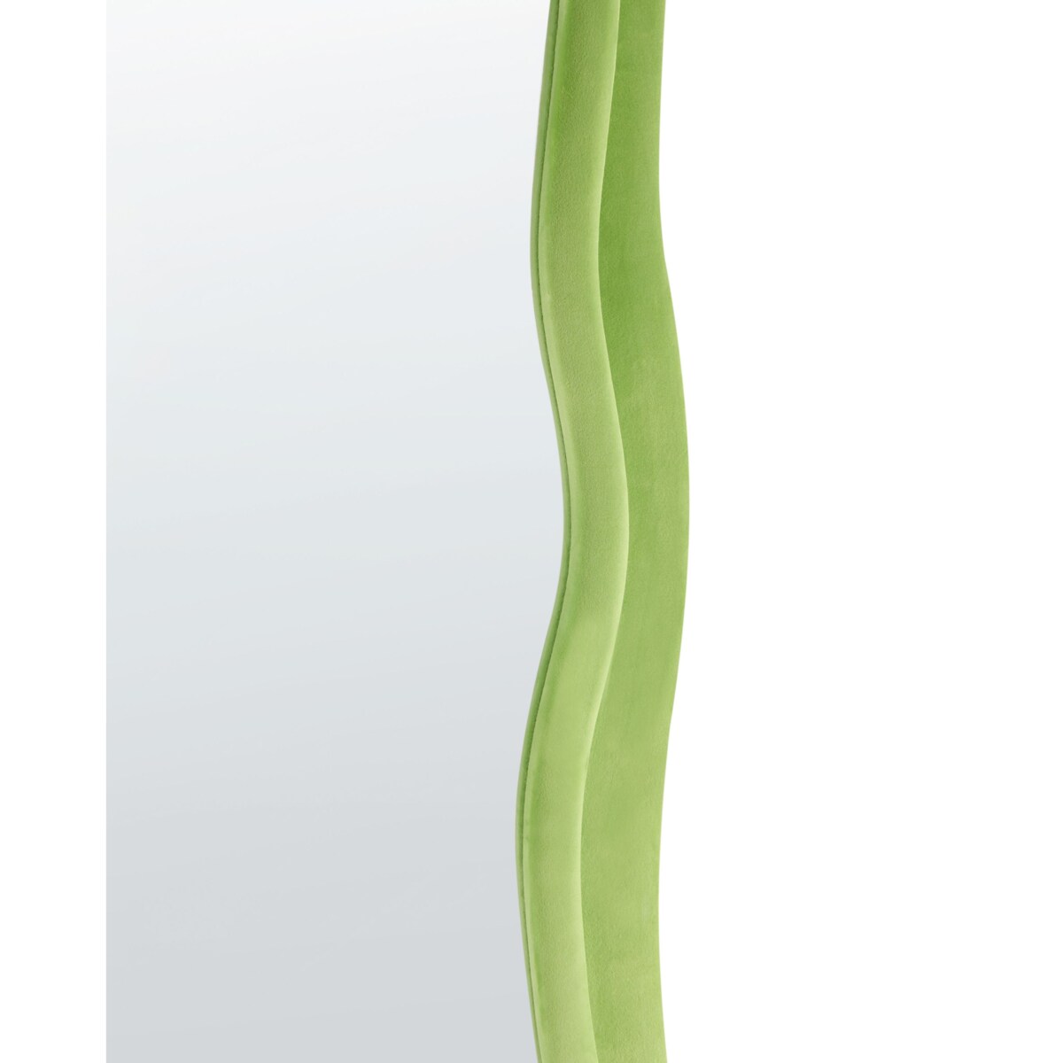 Lustro ścienne BEAUNE 56 cm 160 cm Welur Zielony