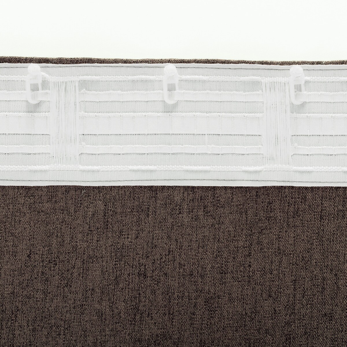 Zasłona BASIC na taśmie marszczącej 140x300 cm szarobrązowy 1 szt. 140x300 brązowy