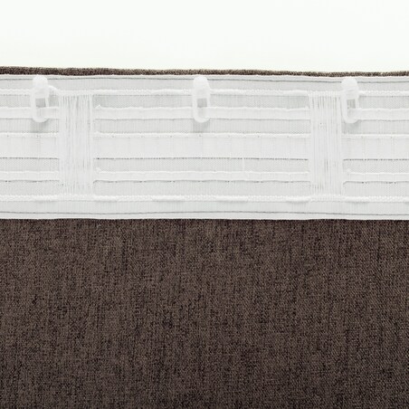 Zasłona BASIC na taśmie marszczącej 140x300 cm szarobrązowy 1 szt. 140x300 brązowy