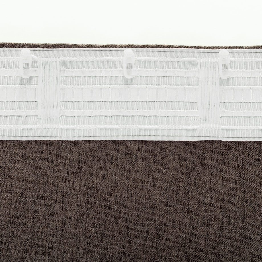 Zasłona BASIC na taśmie marszczącej 140x300 cm szarobrązowy 1 szt. 140x300 brązowy