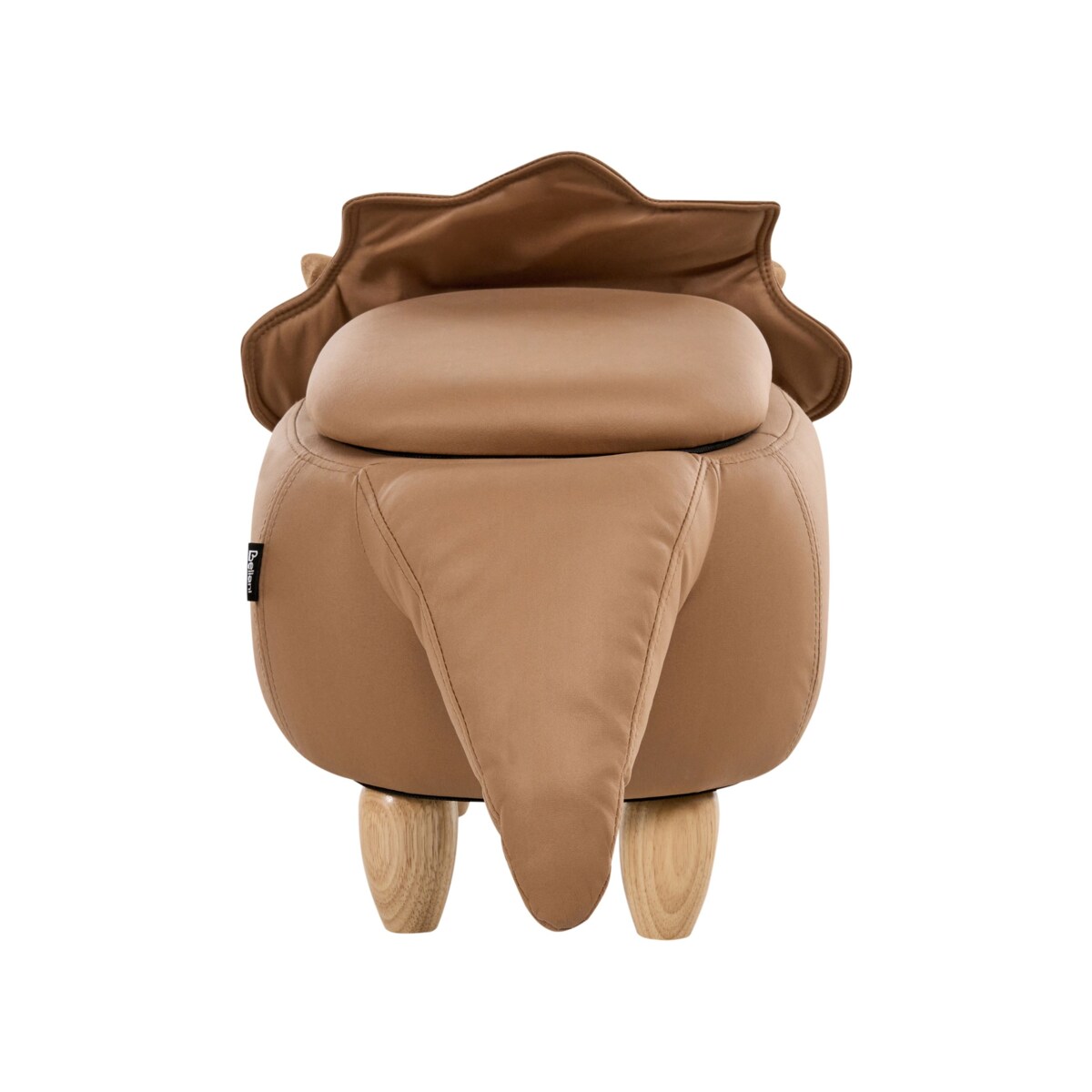 Pufa zwierzak ze schowkiem TRICERATOPS Brązowy