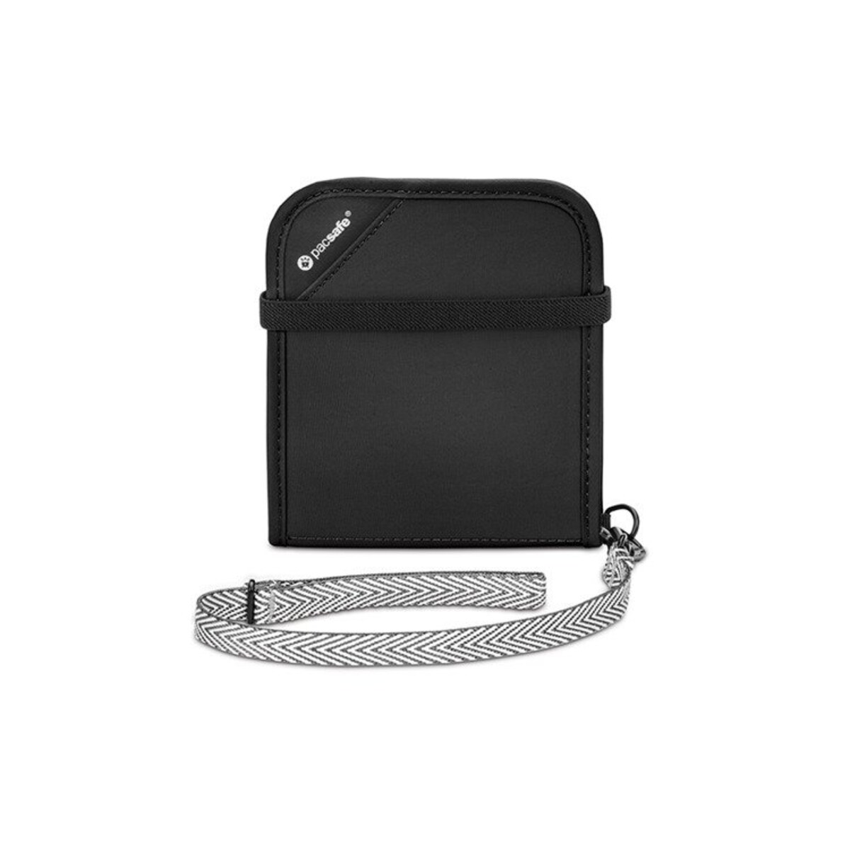 Mały portfel antykradzieżowy Pacsafe RFIDsafe V100 - czarny