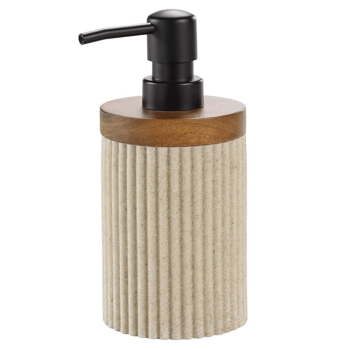 Prążkowany dozownik do mydła NIAGARA, 8 x 17 cm