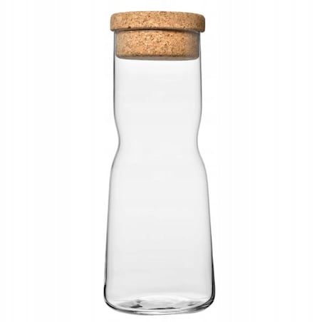 Karafka do Wody Splendour Krosno 1 l Dzbanek Bez Ucha z Naturalnym Korkiem