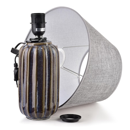 LETI GREY Lampa stołowa 10x10x41cm