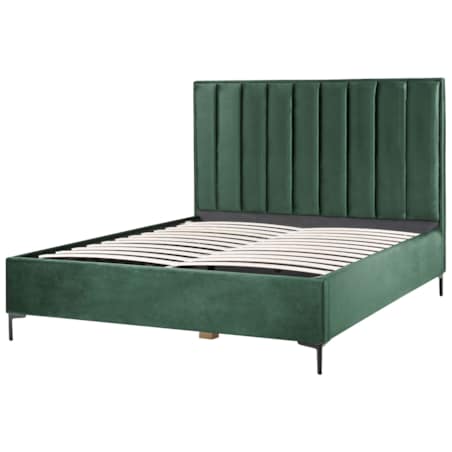 Zestaw mebli do sypialni welur 180 x 200 cm zielony SEZANNE