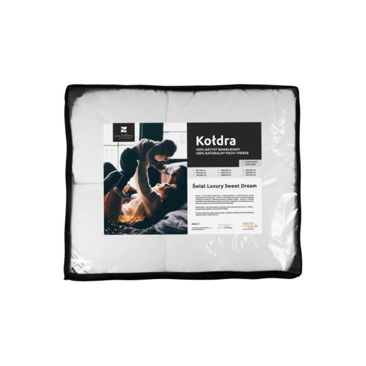 Kołdra puchowa 140x200 Puch kaczy Premium Luxury Sweet Dreams
