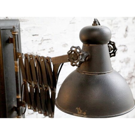 Kinkiet metalowy postarzany z wysięgnikiem Factory