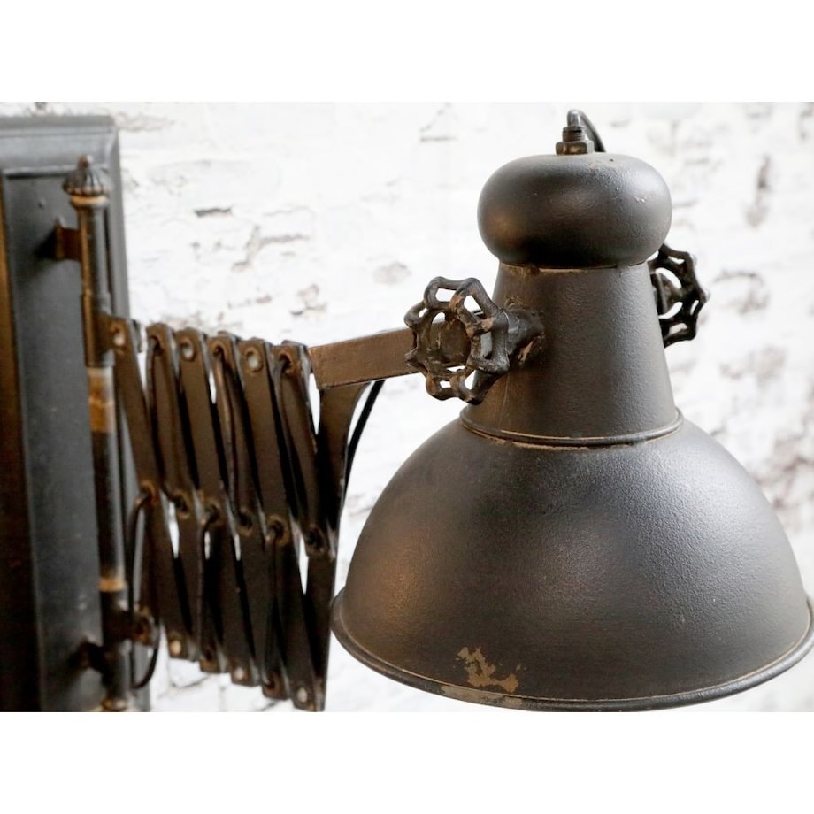 Kinkiet metalowy postarzany z wysięgnikiem Factory