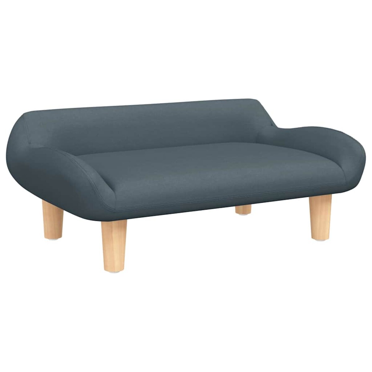 vidaXL Sofa dla dzieci, ciemnoszara, 70x40x24 cm, obita tkaniną