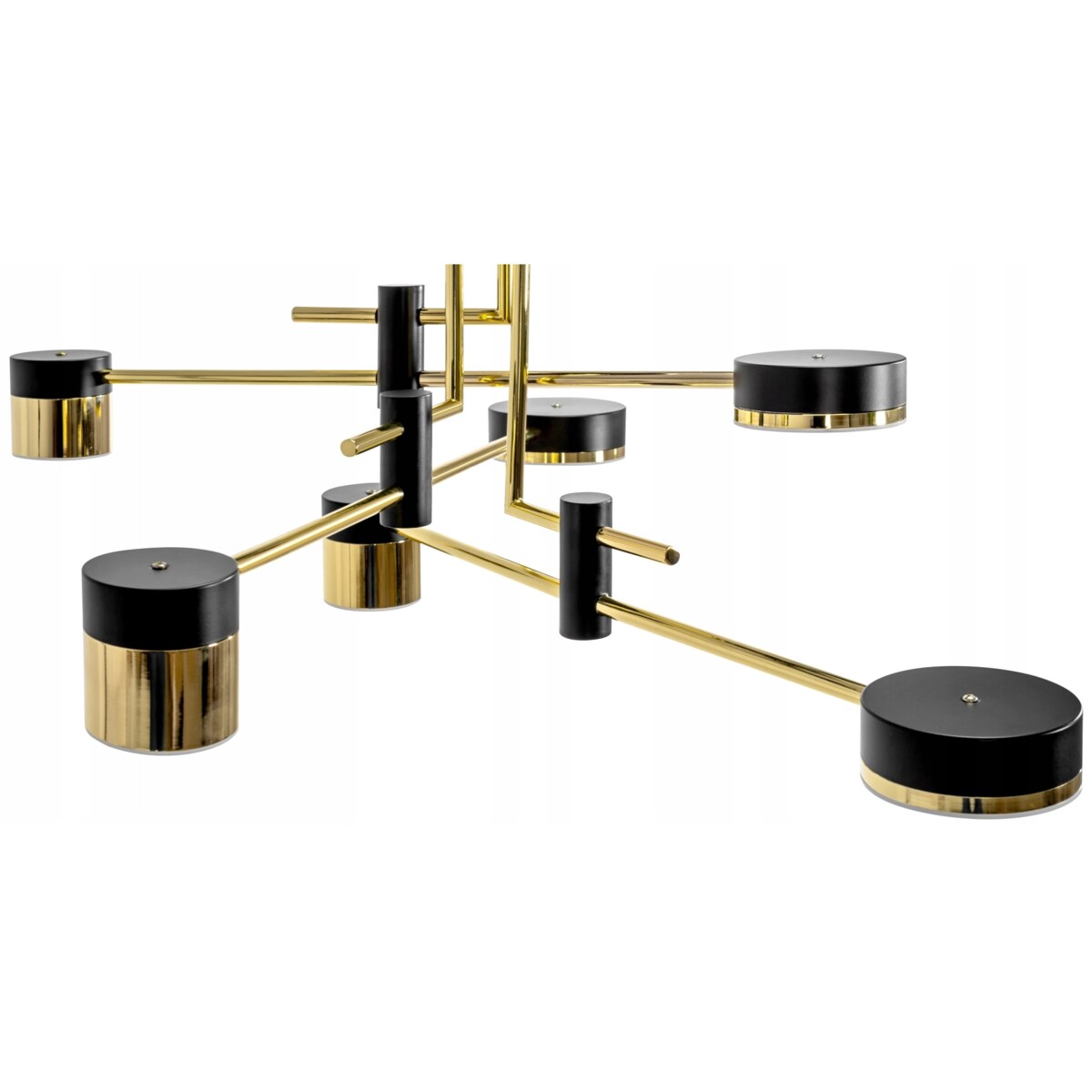 Lampa Sufitowa Wisząca Led Black Gold Czarna Złota