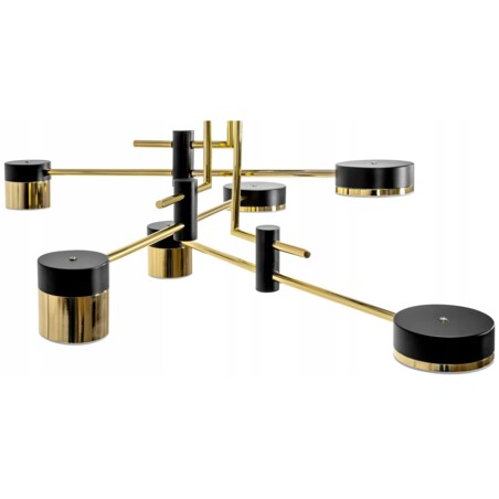 Lampa Sufitowa Wisząca Led Black Gold Czarna Złota