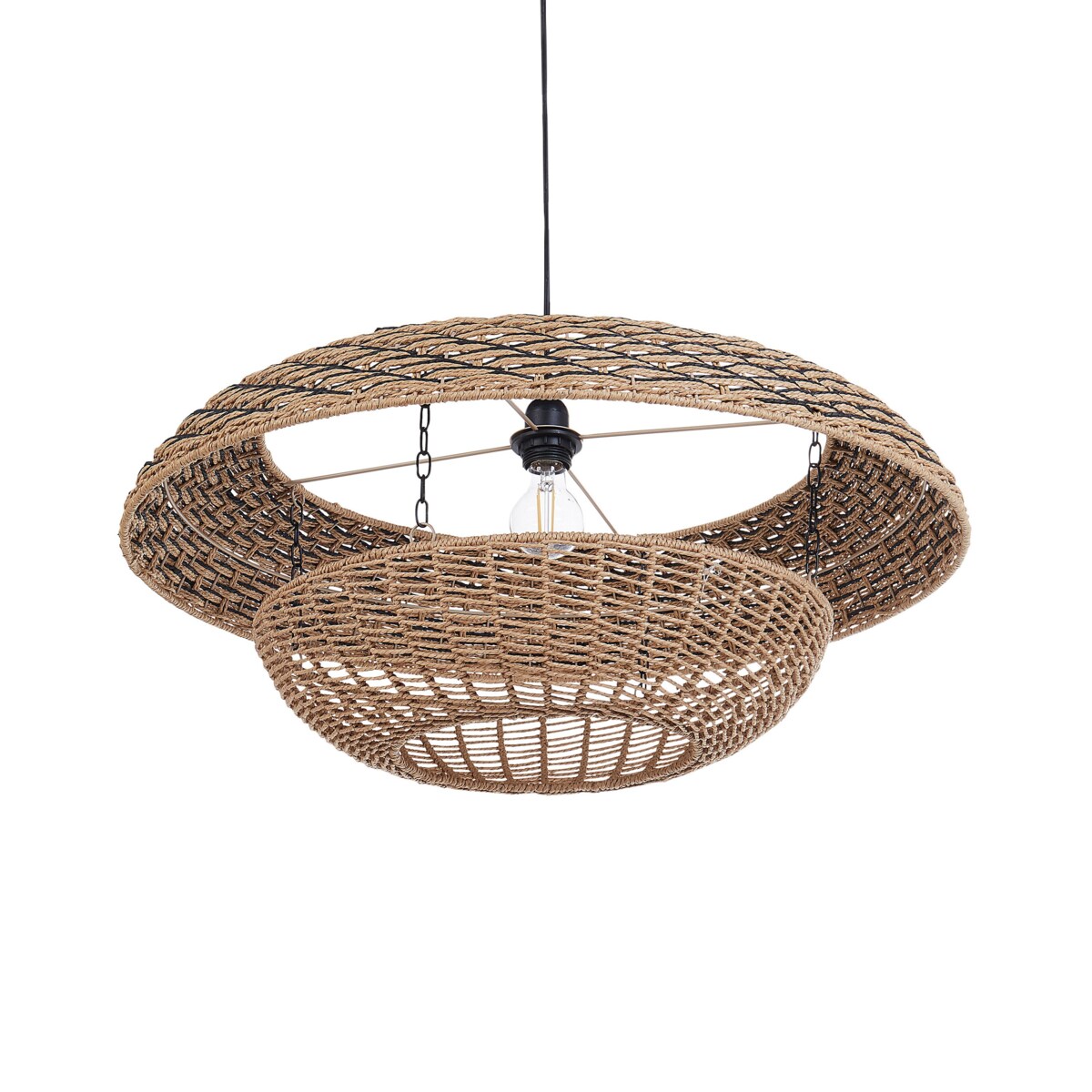 Pleciona lampa wisząca naturalna KIDEPO