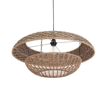 Pleciona lampa wisząca naturalna KIDEPO