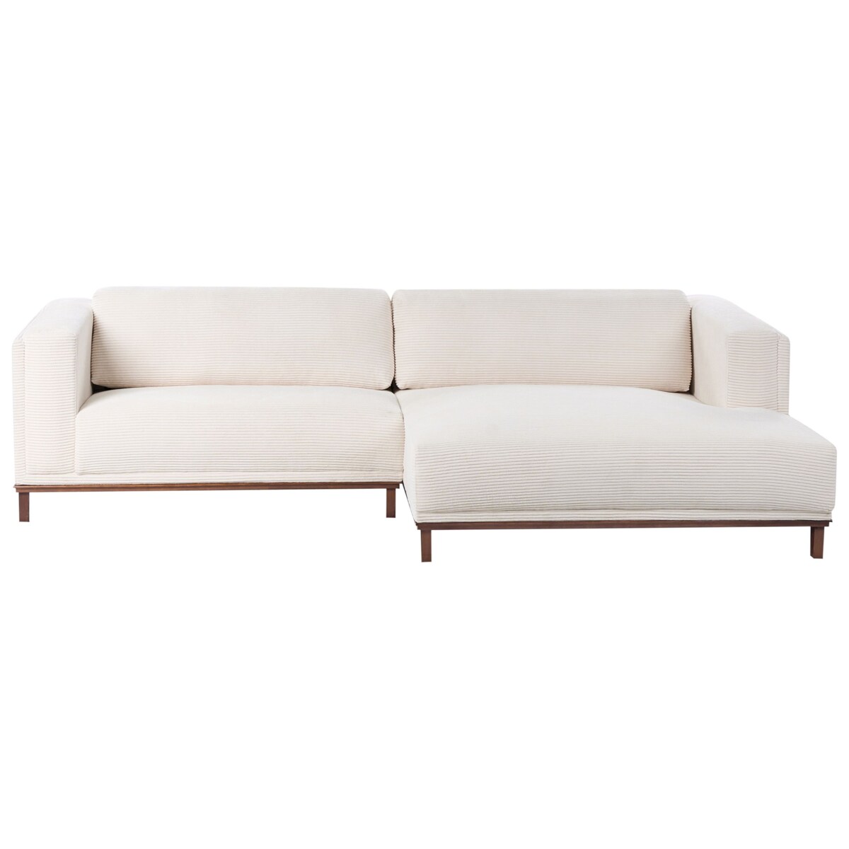 Narożnik dla 4 osób VENG Sztruks Jasnobeżowy