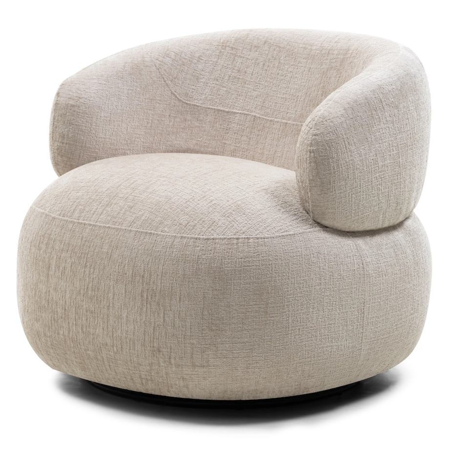 Fotel obrotowy 75x82x85 cm BAMBEL jasnobeżowy