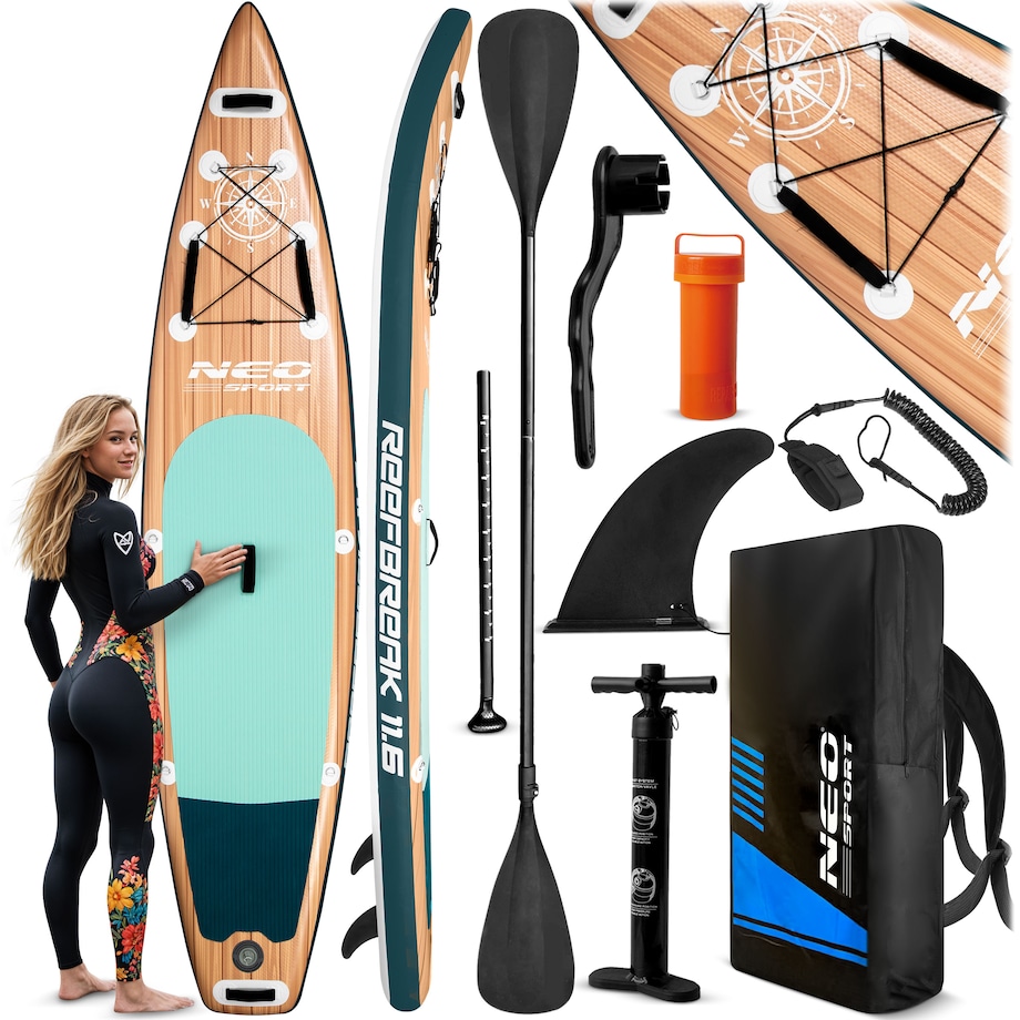 Deska SUP do pływania pompowana Paddle Reefbreak 350cm Neo-Sport