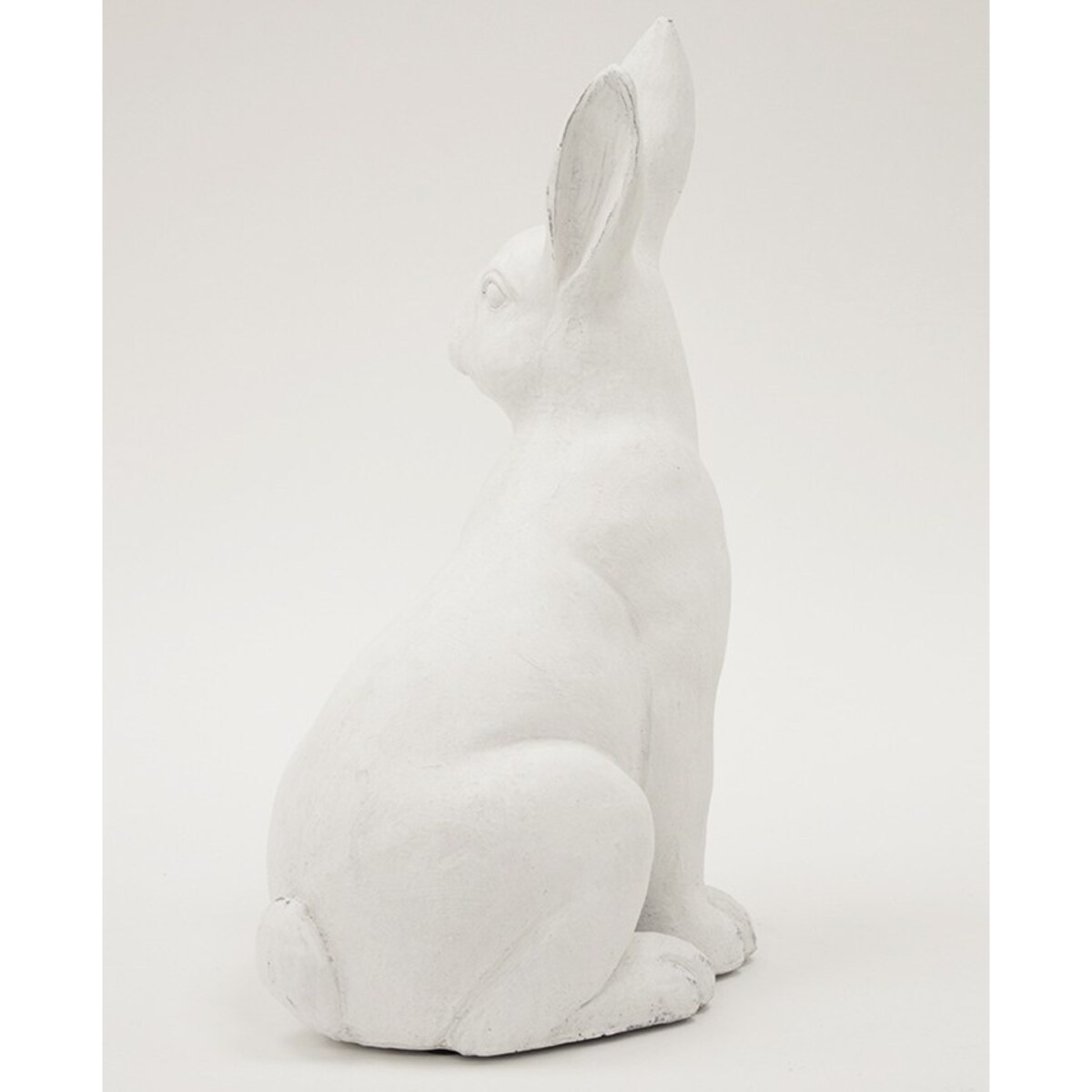 Dekoracja - siedzący biały królik 35x20x13,5 cm ALBUS