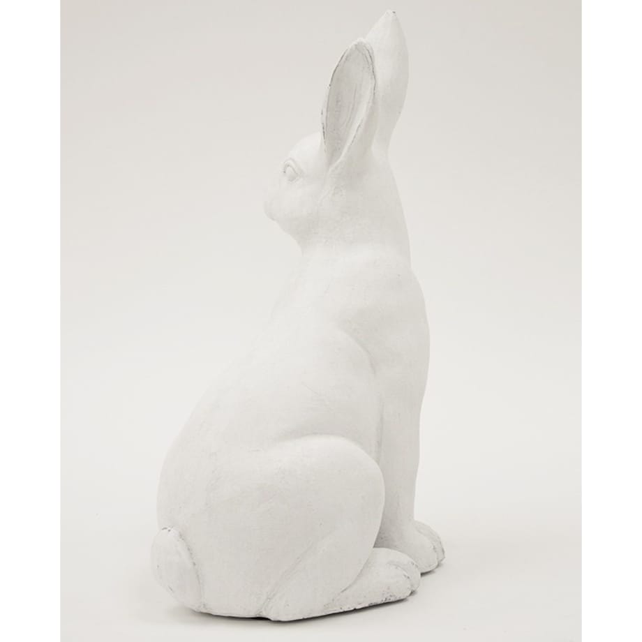 Dekoracja - siedzący biały królik 35x20x13,5 cm ALBUS