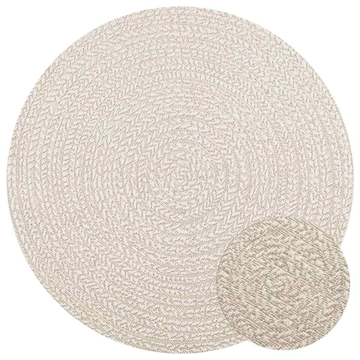 vidaXL Dywan "ZIZUR" Kremowy Wygląd juty Do wewnątrz i na zewnątrz