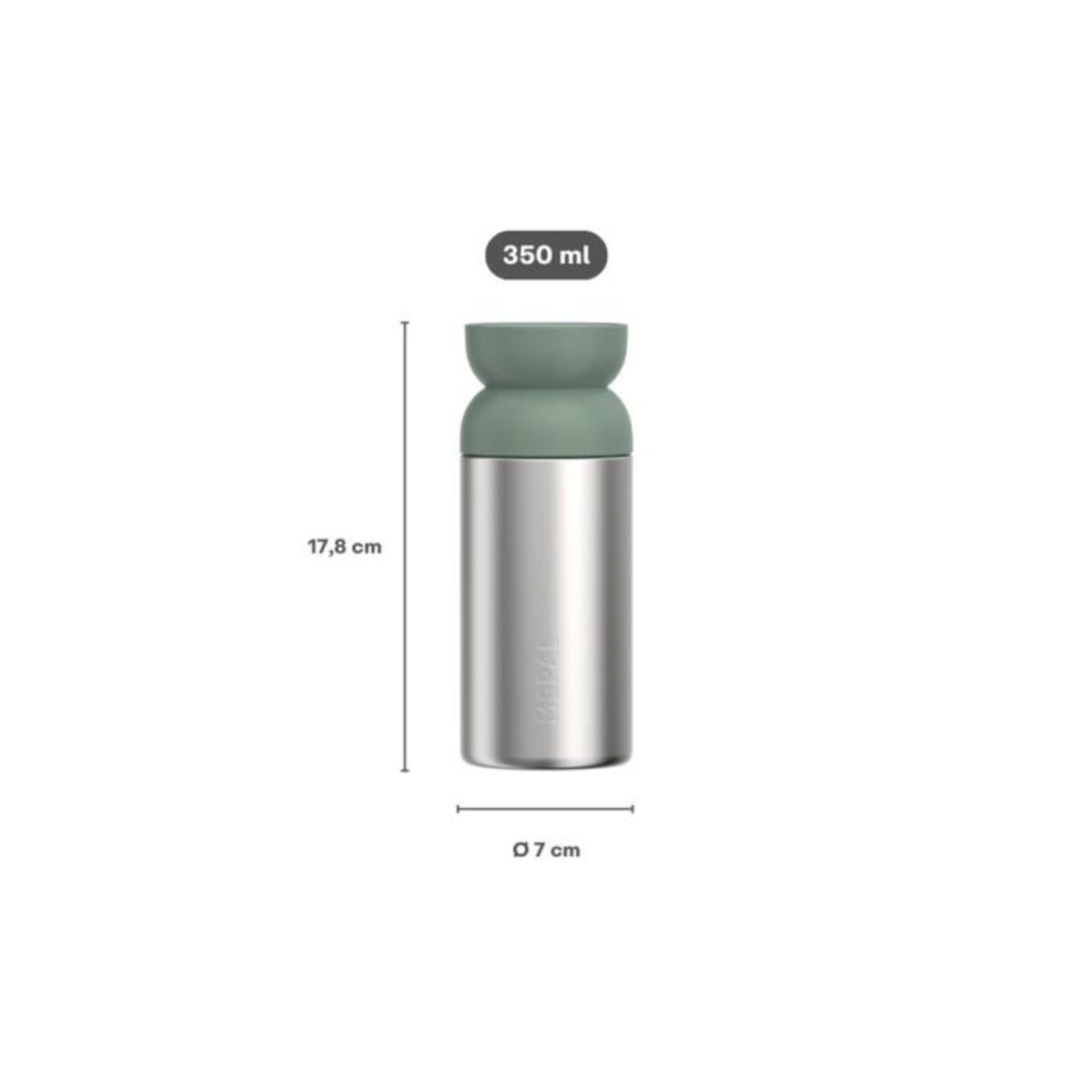 Kubek termiczny na kawę herbatę Ellipse 350 ml Nordic Black 104182041100