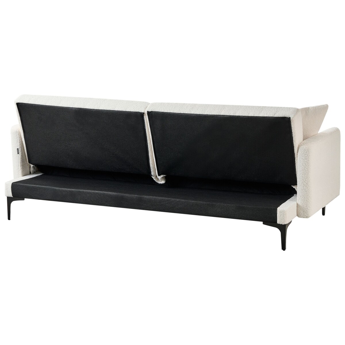 Sofa rozkładana LUCAN Złamana biel Boucle