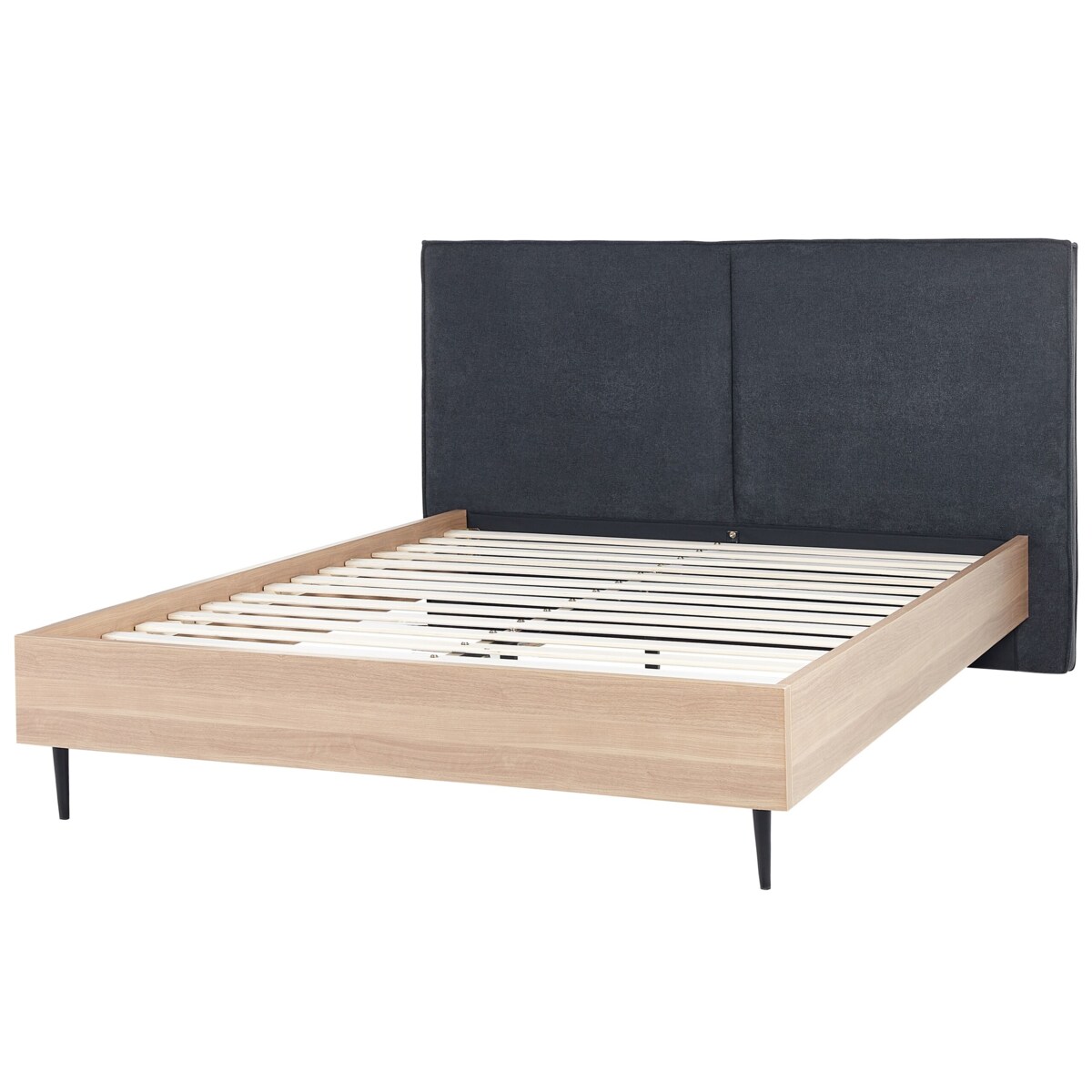 Łóżko tapicerowane 160 x 200 cm szare IZERNORE