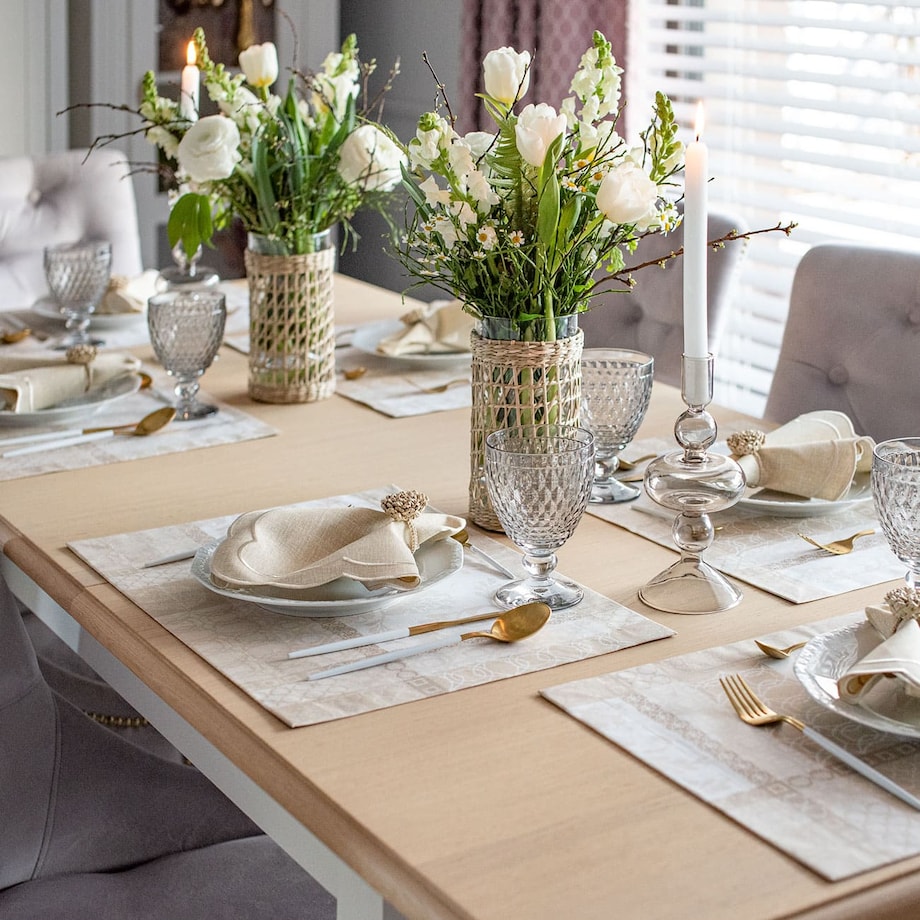 Powlekany bieżnik plamoodporny Beige Symphony – 50 × 220 cm