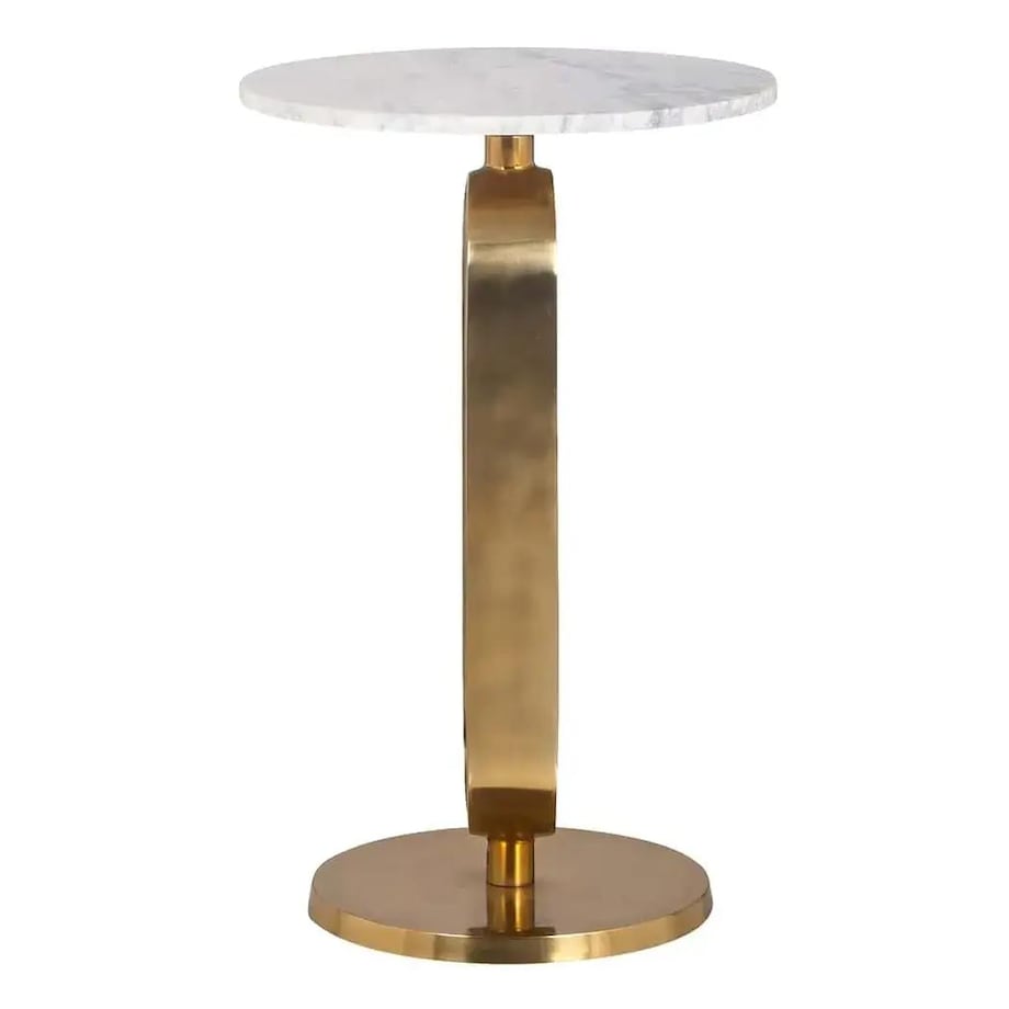 Marmurowy stolik Celine 825191Richmond Interiors elegancki do salonu biały złoty